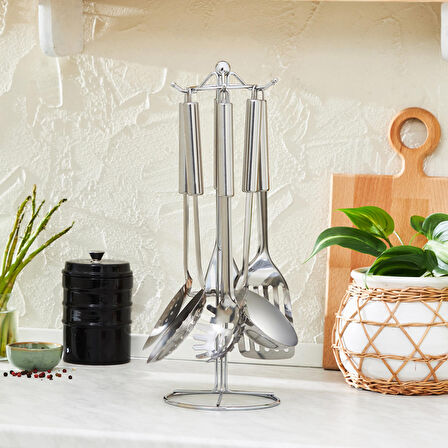 Karaca Apricot Chef 7 Parça Standlı Servis Seti