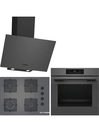 Bosch Gri 3 Lü Ankastre Set 575 ( HJG852YN0T - POP7C9P31O - DWK64PJ70T ) 67CM Ocak - 3D Fry Hava ile Kızartma -