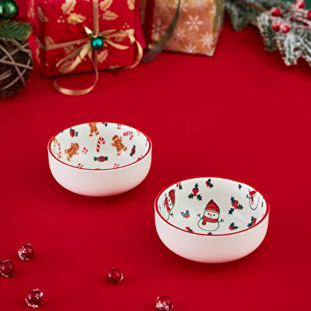Karaca New Year Yılbaşı Snowman Round Çerezlik 10 Cm