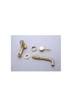 Banyo Lavabo Bataryası Ankastre Mat Gold Yeni Sıva Altı Dahil 5 Yıl Garantili.