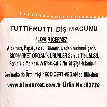 Urtekram Rezene Aromalı Beyazlatma Florürsüz Diş Macunu 75 ml 