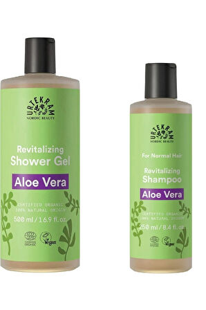 Organik Aloe Vera Şampuan 250 Ml + Aloe Vera Duş Jeli 500 Ml