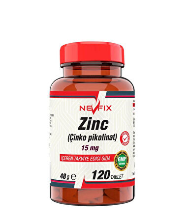  Zinc Çinko Pikolinat 15 Mg 120 Tablet