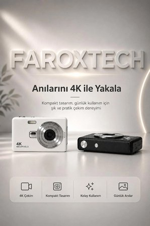 Mini Dijital Fotoğraf Makinesi 16MP – Günlük Çekim, Seyahat ve Vlog Kamerası