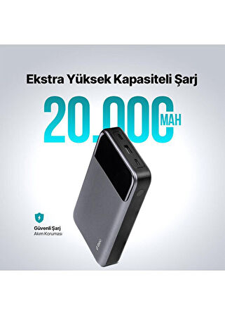 Ttec 2BB218 ReCharger Pro LCD 20.000mAh PD 130W Taşınabilir Hızlı Şarj Aleti Powerbank