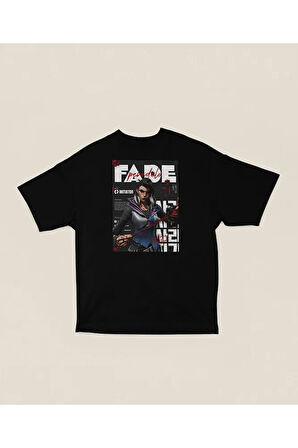 Initiator Fade Baskılı Unisex Oversize Valorannt Tişört