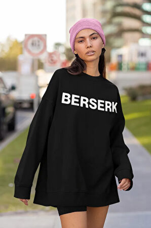 Berserk Anime Dizi Baskılı Unisex Oversize Sweatshirt