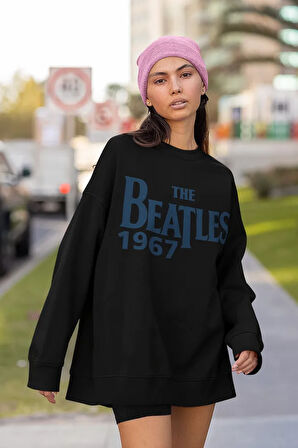 The Beatles 1967 Yazılı Unisex Oversize Müzik Grubu Sweatshirt
