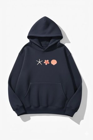 Unisex Yumuşak Dokulu 3 İplik İstiridye Kabuklu Tasarım Baskılı Oversize Sweatshirt