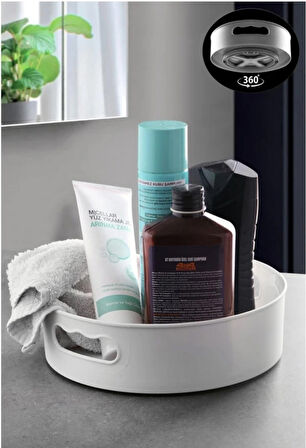 360 Derece Dönen Banyo & Buzdolabı & Mutfak Düzenleyici Dönebilen Tepsi- Düzenleyici Organizer