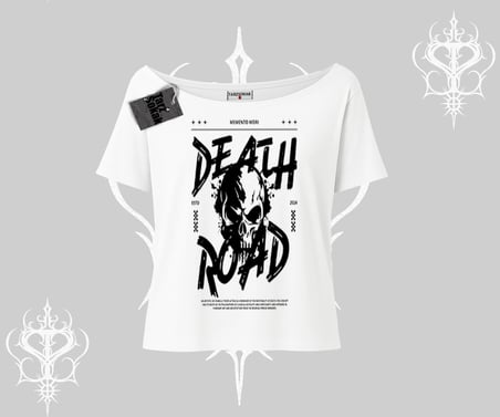 Kayık Yaka Tshirt Death Road Memento Mori Street Manifest