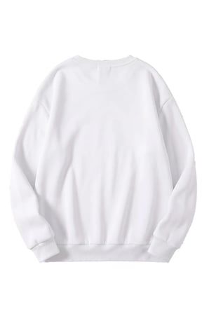 Unisex Sevimli Marshmalows Baskılı Bisiklet Yaka Sweatshirt
