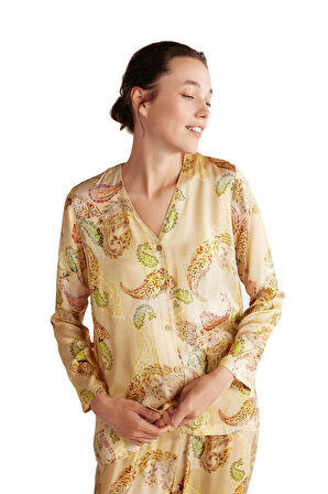Penye Mood Kadın Sarı Pijama Takım 9610