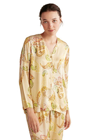 Penye Mood Kadın Sarı Pijama Takım 9610