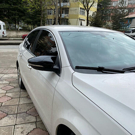 Volksvogen Passat B7 Batman Yarasa Ayna Kapağı Piano Black Abs Plastik