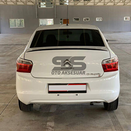  Citroen C Uyumlu Elysee Bagaj Üstü Slim Spoiler Parlak Siyah Piano Black