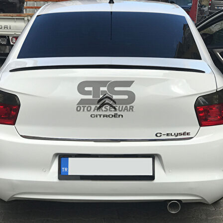  Citroen C Uyumlu Elysee Bagaj Üstü Slim Spoiler Parlak Siyah Piano Black