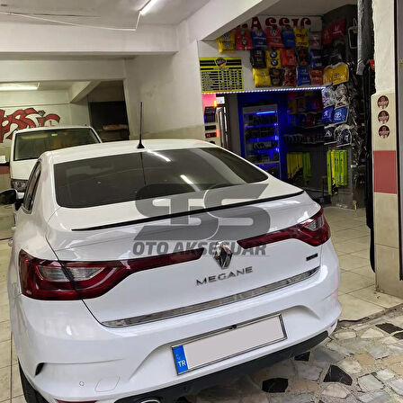  Renault Megane 4 Sedan Kasa Uyumlu Bagaj Üstü Spoiler Piano Black