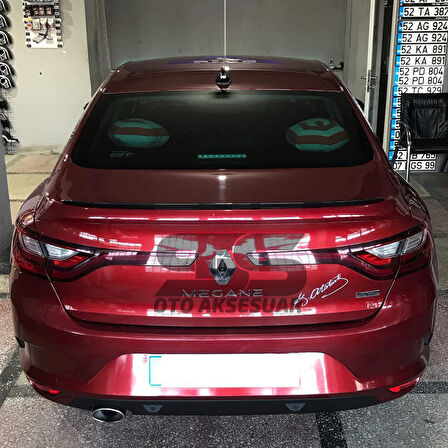  Renault Megane 4 Sedan Kasa Uyumlu Bagaj Üstü Spoiler Piano Black