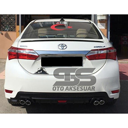  Toyota Corolla 2013-2018 Sedan Bagaj Üstü Spoiler Piano Black