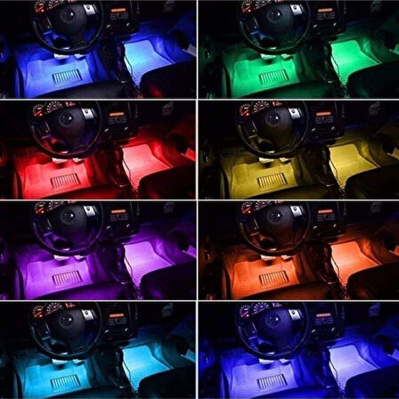 Müziğe Sese Duyarlı Ayak Altı Led Kumandalı Rgb