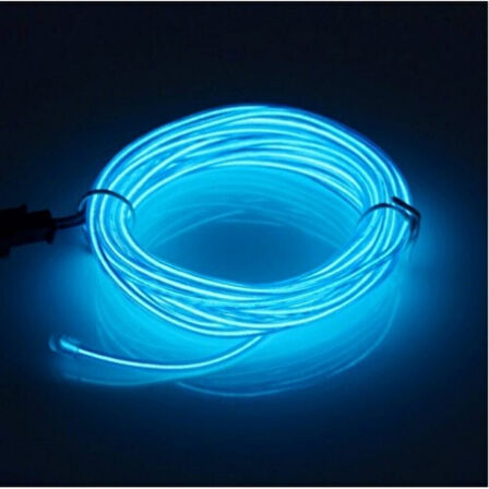 Araç Araba İçi Torpido Ledi Renkli ip Neon Led 2 Metre Mavi Neon