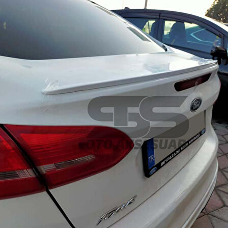 Ford Focus 3- 3,5 Bagaj Üstü Slim Spoiler Piano Black Parlak Beyaz