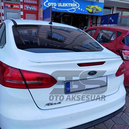 Ford Focus 3- 3,5 Bagaj Üstü Slim Spoiler Piano Black Parlak Beyaz