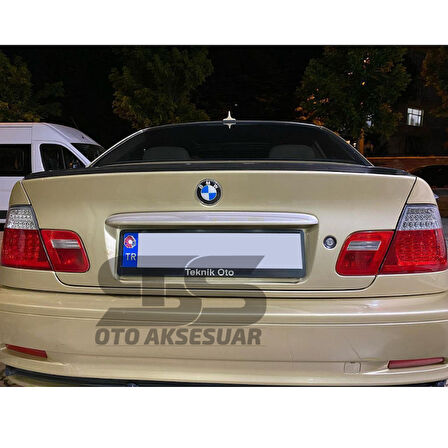 Bmw E46 1998-2005 Bagaj Üstü Slim Spoiler Piano Black Parlak Siyah