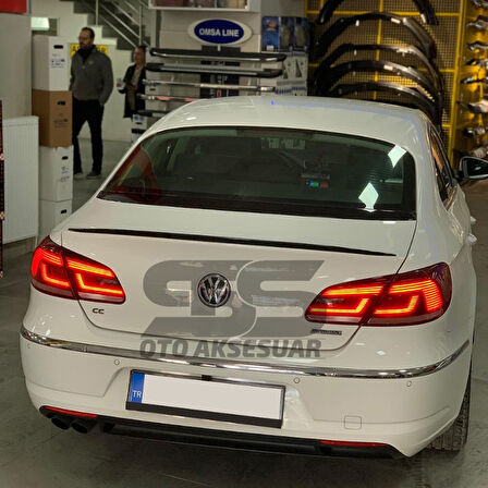 Volkswagen VW CC Bagaj Üstü Slim Spoiler Piano Black Parlak Siyah