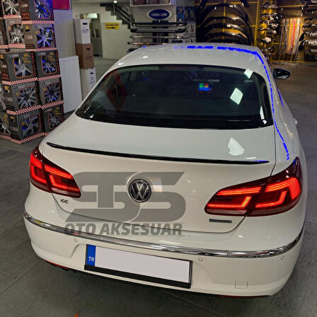 Volkswagen VW CC Bagaj Üstü Slim Spoiler Piano Black Parlak Siyah