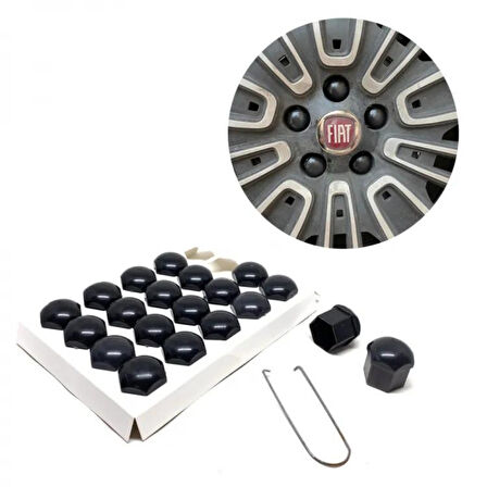 Düz Bijon Kapağı Sökme Aparatlı 20 Li Set Siyah 19 mm