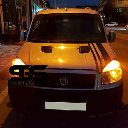 Fiat Doblo Uyumlu Piano Black Kaput Üstü Havalandırma Izgarası