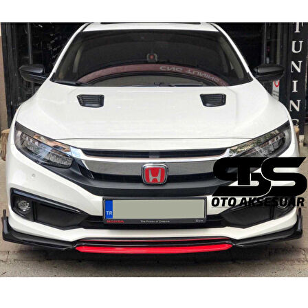 Honda Civic Fc5 Uyumlu Piano Black Kaput Üstü Havalandırma Izgarası