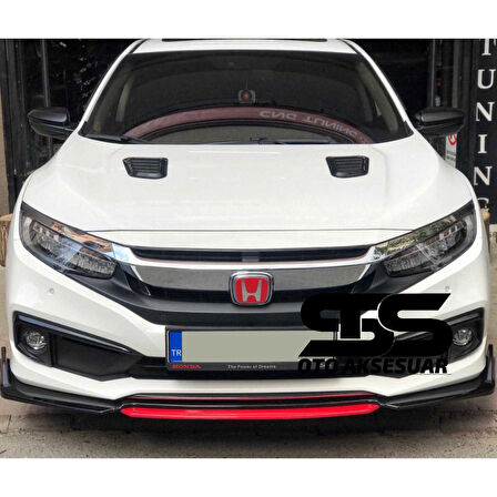 Honda Civic Fc5 Uyumlu Piano Black Kaput Üstü Havalandırma Izgarası