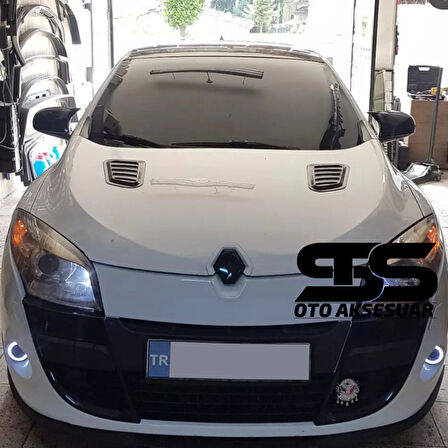 Renault Megan 3 Uyumlu Piano Black Kaput Üstü Havalandırma Izgarası