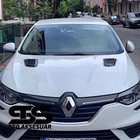 Renault Megane 4 Uyumlu Piano Black Kaput Üstü Havalandırma Izgarası