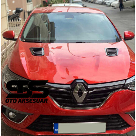 Renault Megane 4 Uyumlu Piano Black Kaput Üstü Havalandırma Izgarası