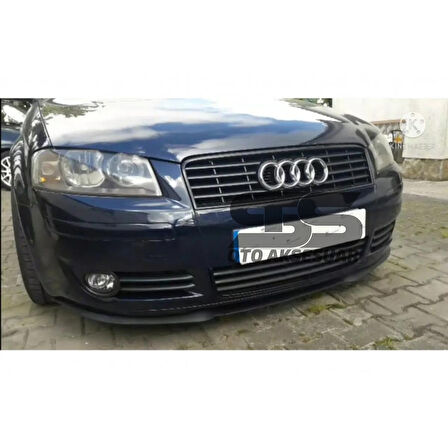 Audi A3 8P 2003-2012 Cupra R Uyumlu Ön Lip Mat Siyah Ön Tampon Lip