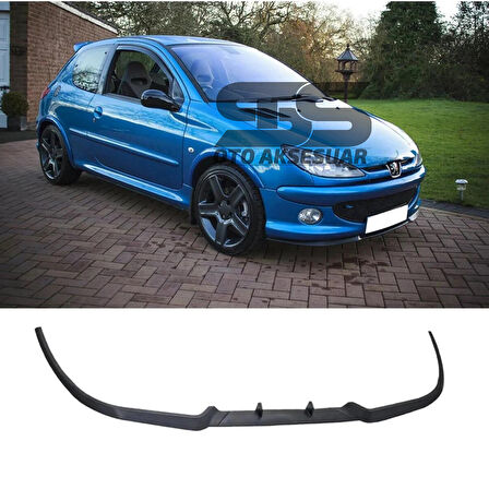 Peugeot 206 Cupra R Uyumlu Ön Lip Mat Siyah Ön Tampon Lip