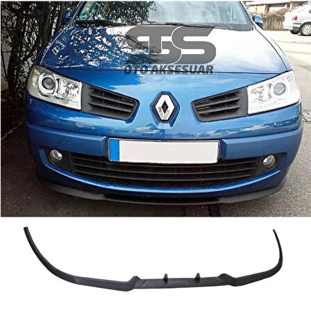 Renault Megane 2 Cupra R Uyumlu Ön Lip Mat Siyah Ön Tampon Lip