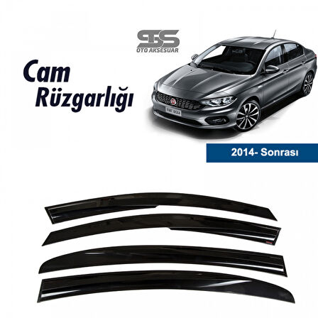 Cam Rüzgarlığı Fiat Egea 2014 Sonrası Mügen Tip Piano Black