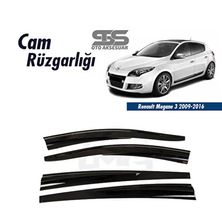Cam Rüzgarlığı Renault Megane 2009-2016 Mügen Tip Piano Black