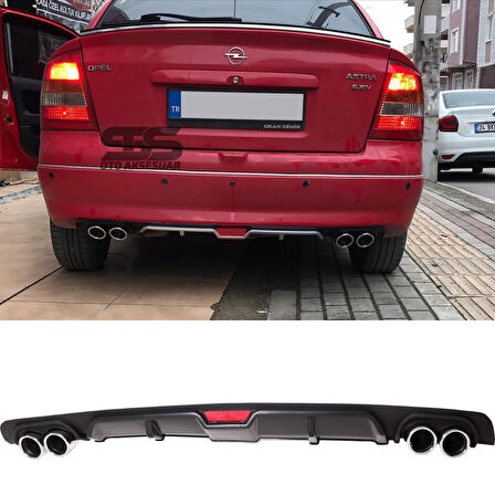 Opel Astra G Difüzör Arka Tampon Eki 4 Egzoz Çıkışlı Siyah