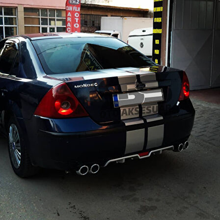 Ford Mondeo Mk3 Difüzör Arka Tampon Eki 4 Egzoz Çıkışlı Gri