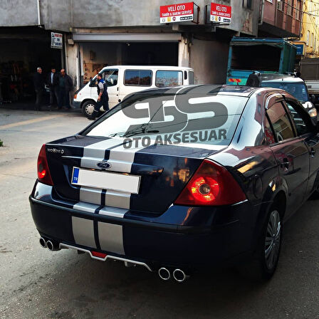Ford Mondeo Mk3 Difüzör Arka Tampon Eki 4 Egzoz Çıkışlı Gri