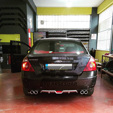 Ford Mondeo Mk3 Difüzör Arka Tampon Eki 4 Egzoz Çıkışlı Gri