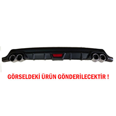 Hyundai Accent Blue Difüzör Arka Tampon Eki 4 Egzoz Çıkışlı Siyah Tip