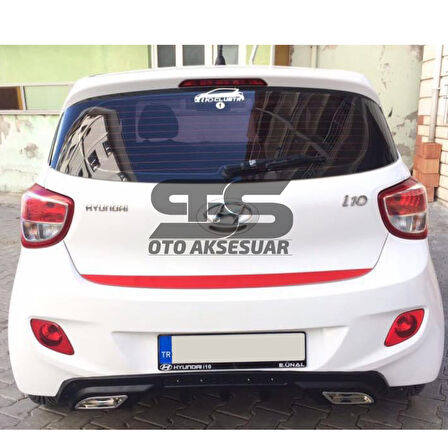 Hyundai i10 Difüzör Arka Tampon Eki 2 Egzoz Çıkışlı Siyah