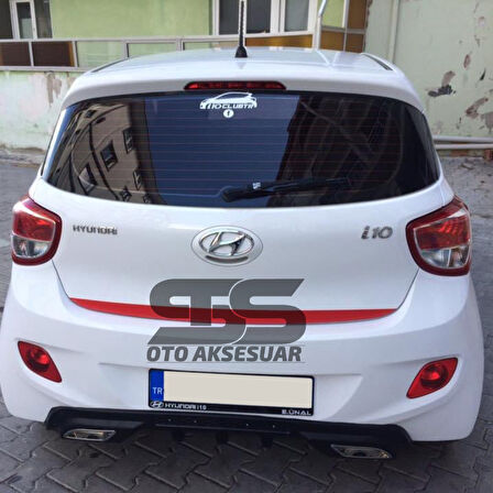 Hyundai i10 Difüzör Arka Tampon Eki 2 Egzoz Çıkışlı Siyah